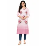 Sifny Women's Floral Printed Straight Kurta
